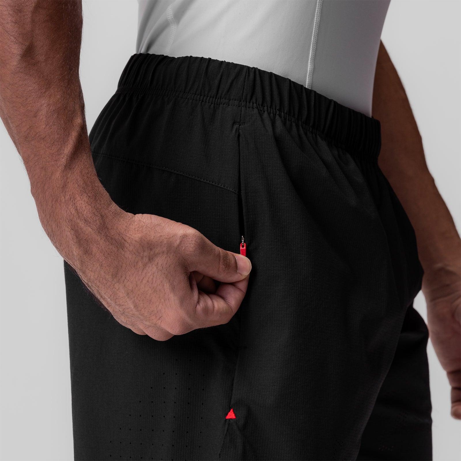 0737. Ripstop 6" Perforated Short - Black Male Product Image