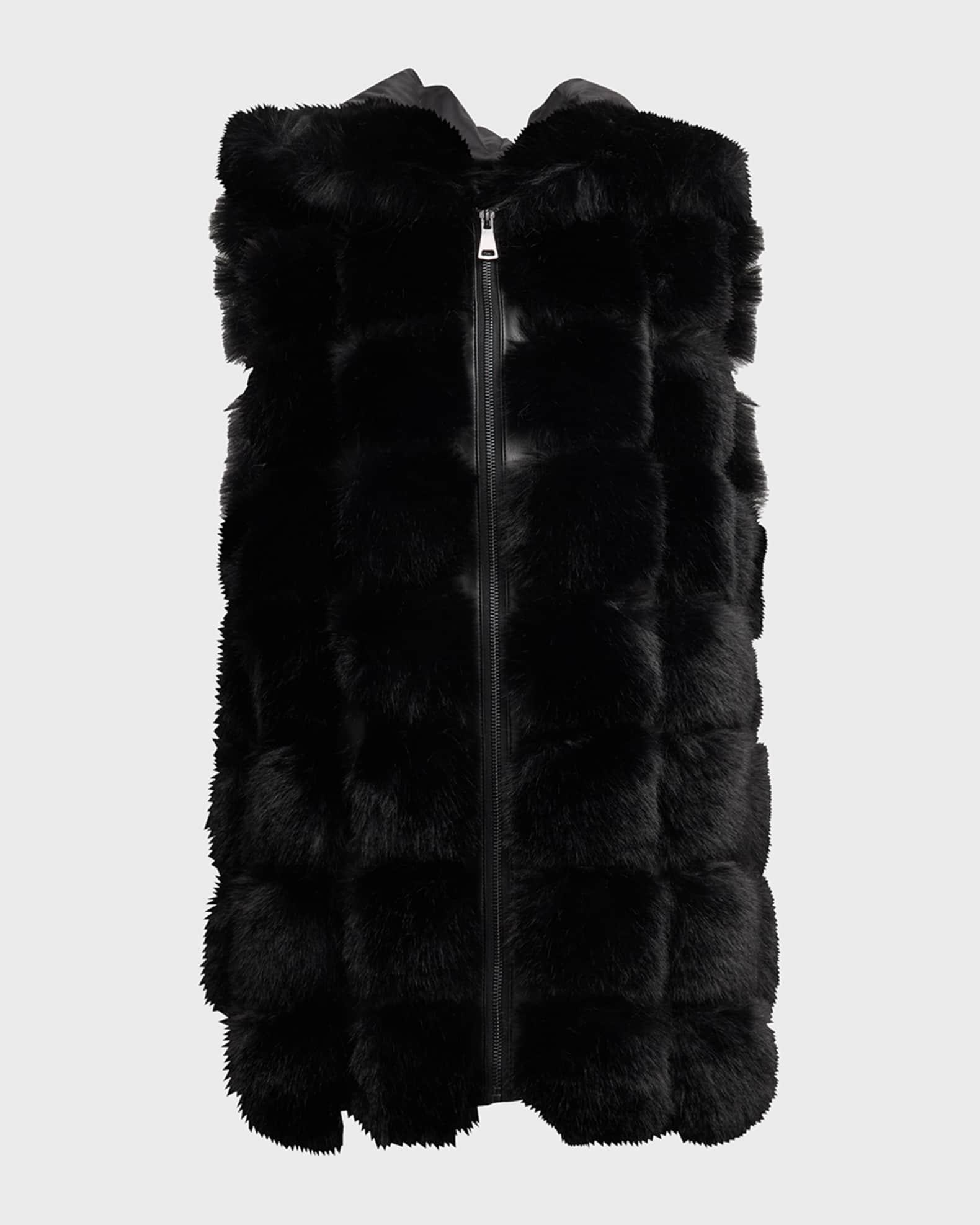 Aubelene Hooded Faux Fur Vest Product Image