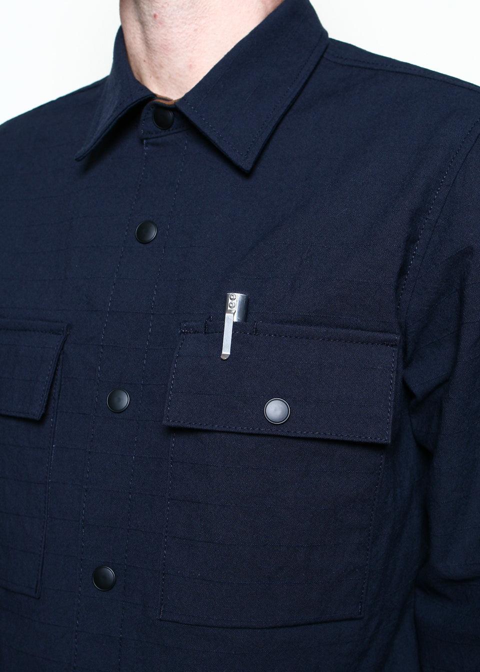 Oxford Overshirt // Navy Nylon Grid Product Image