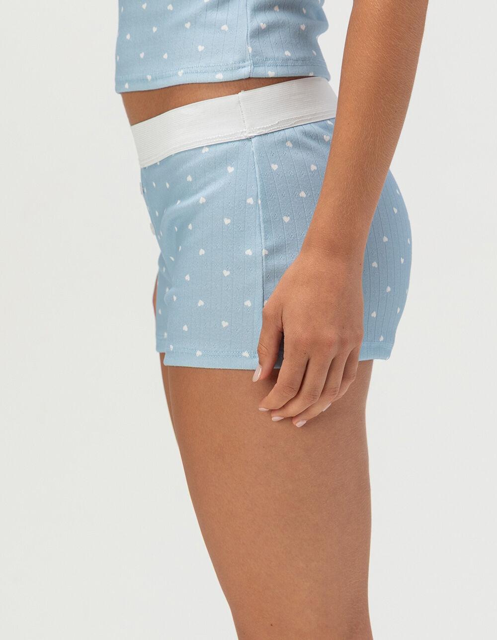 FULL TILT Print Button Womens Shorts - BLUE COMBO Product Image