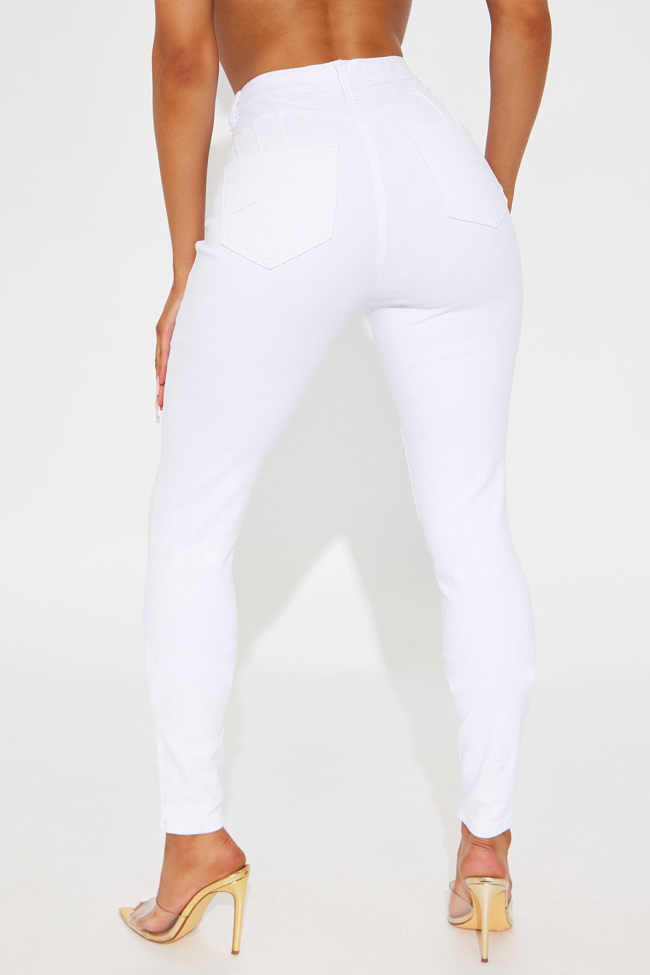 Tall Salem Sculpting Distressed High Rise Stretch Skinny Jeans - White Female Product Image