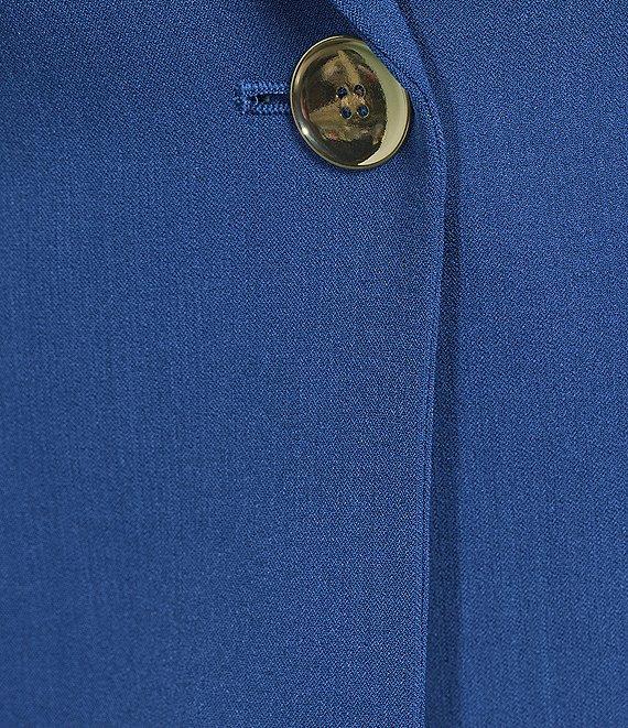 Kasper Plus Size Stretch Crepe Princess Seams One Button Jacket Product Image