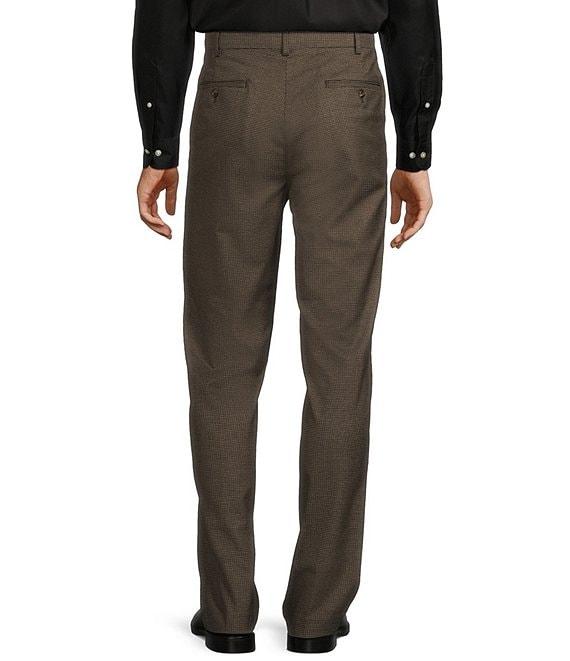 Roundtree & Yorke TravelSmart Classic Fit Flat Front Houndstooth Chino Pants Product Image