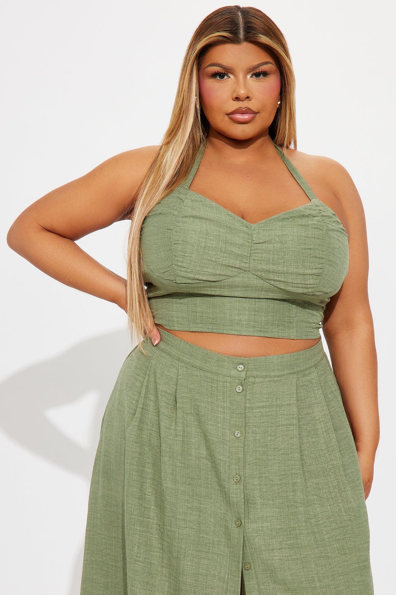 Marina Skirt Set - Olive Product Image