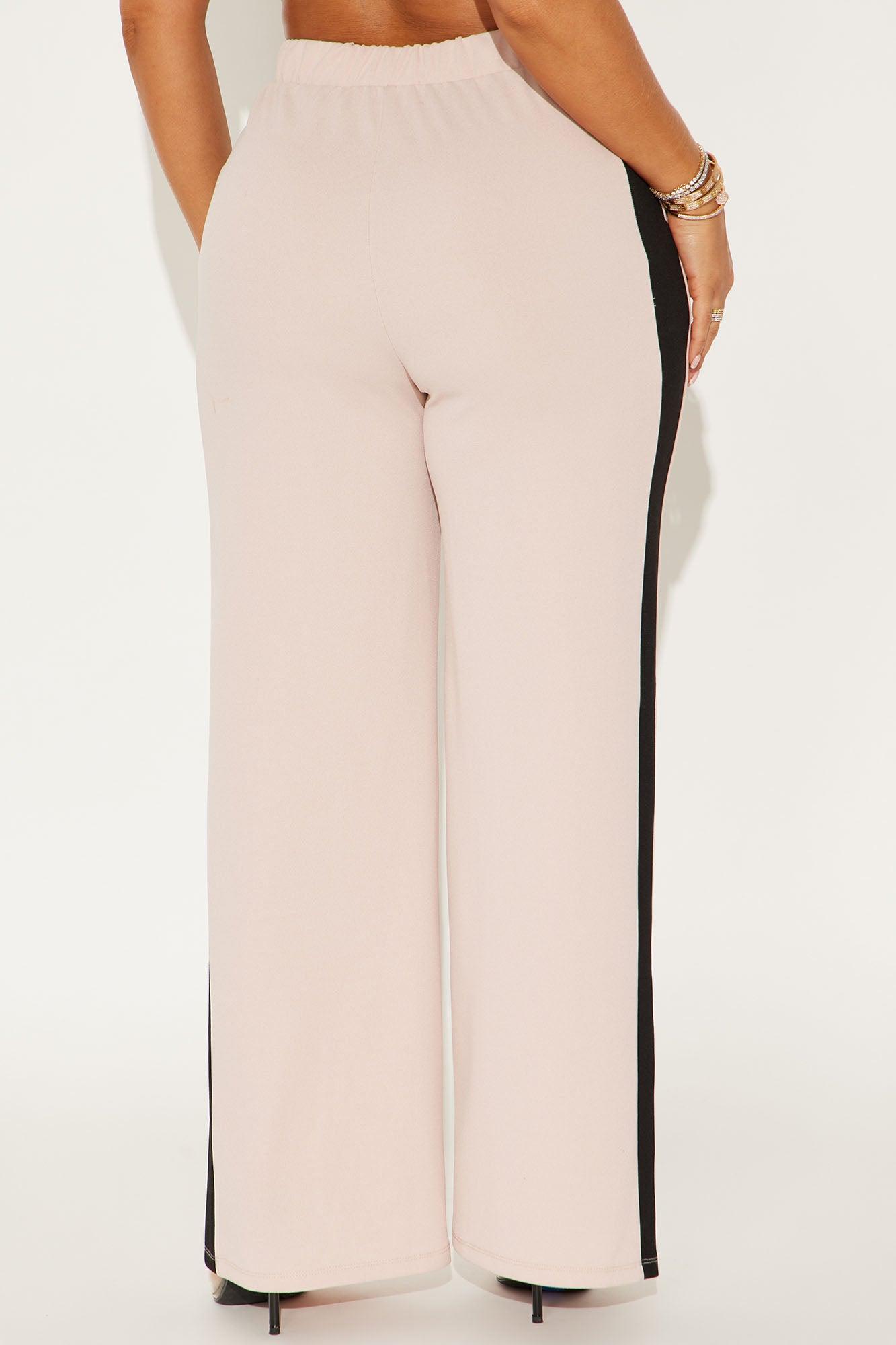 Jaylene Striped Trouser Pant - Nude Product Image