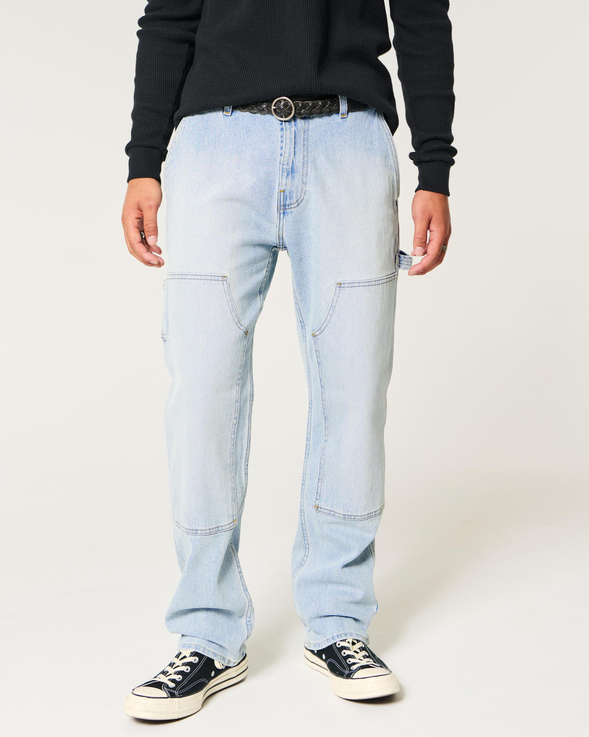Light Wash Loose Carpenter Jeans Product Image