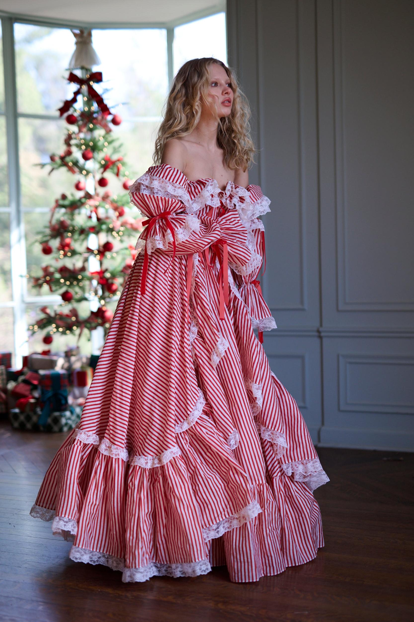 The Candy Stripe Waltz Gown Product Image