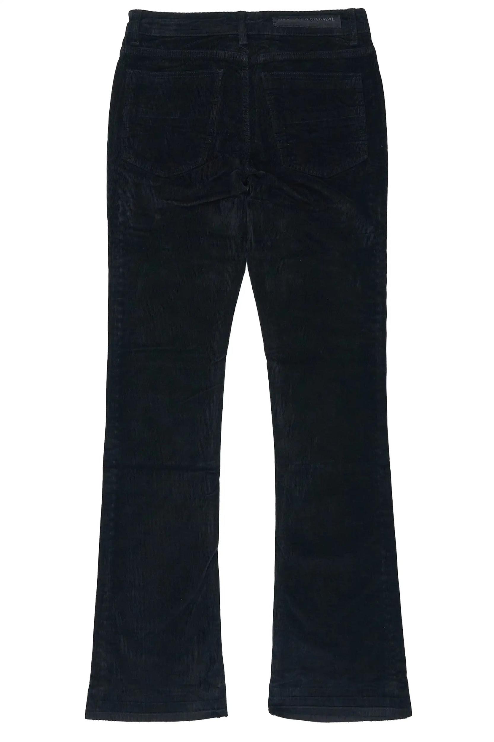 Vaile Jet Black Studded Stacked Flare Jean Male Product Image