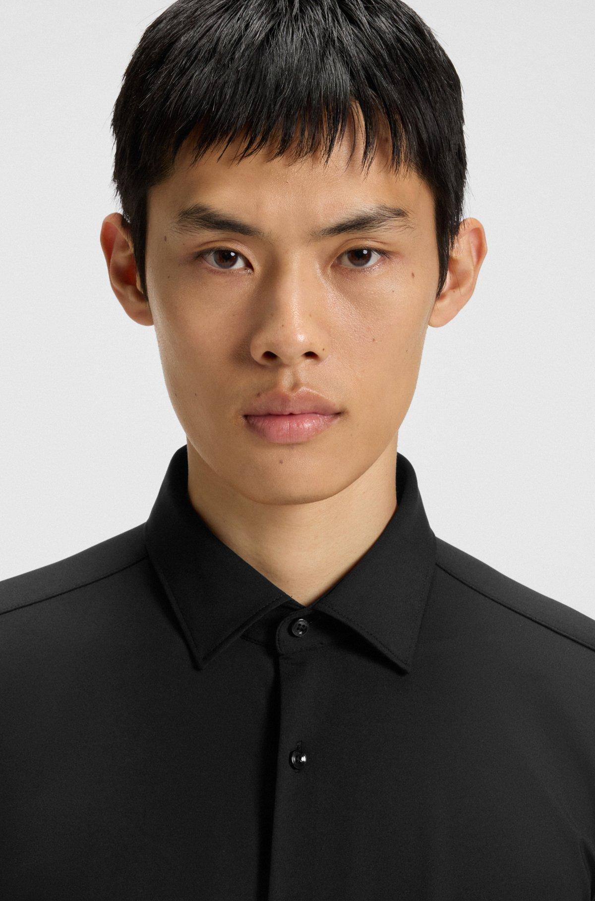 Slim-fit shirt in performance-stretch jersey Product Image