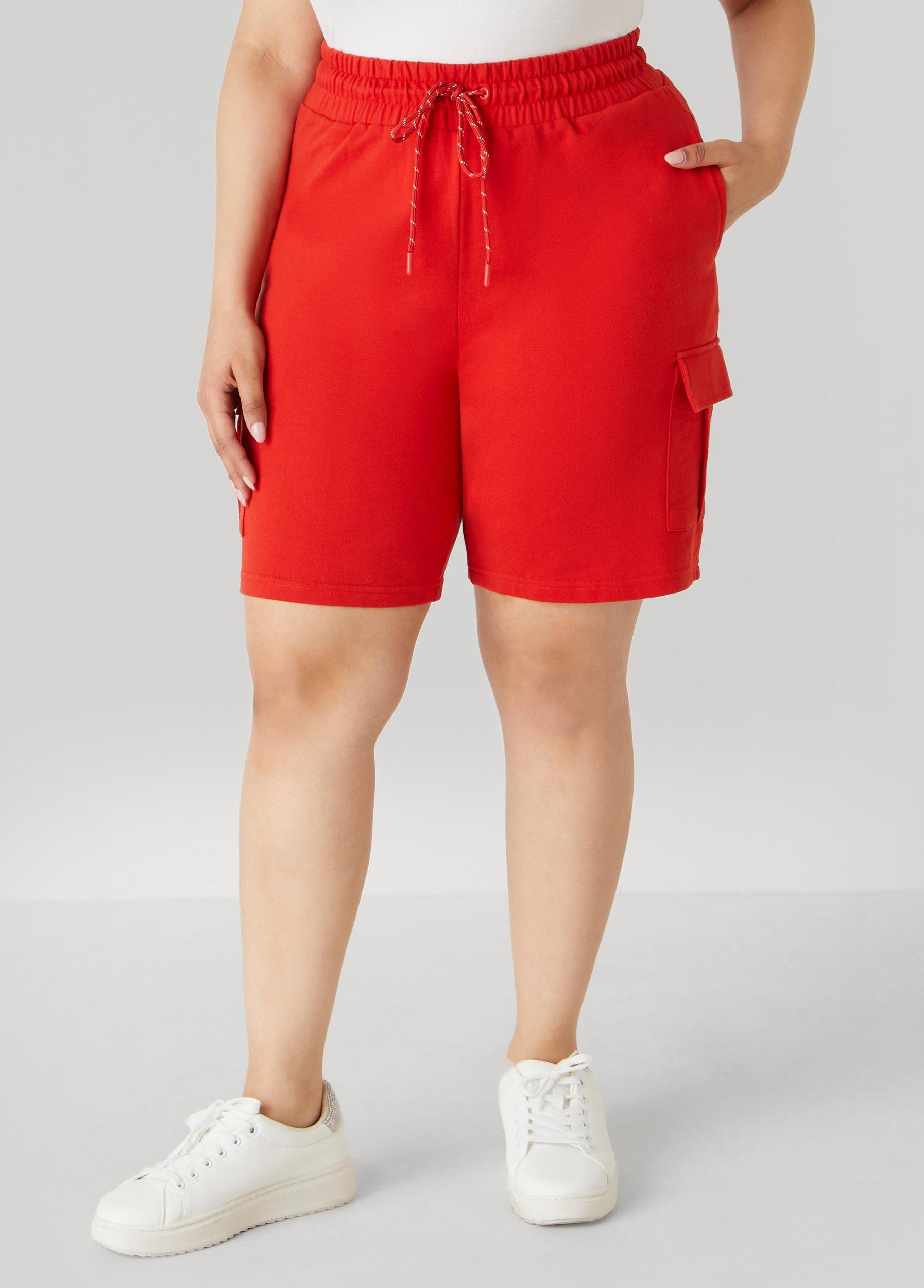 Plus Size French Terry Cargo Shorts Ashley Stewart Product Image