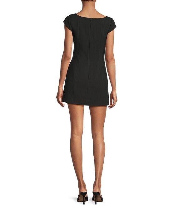 French Connection Azra Square Neck Cap Sleeves Mini Dress Product Image