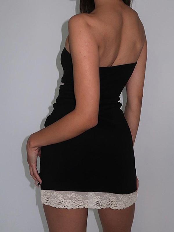 Strapless Lace Sheath Dress Product Image