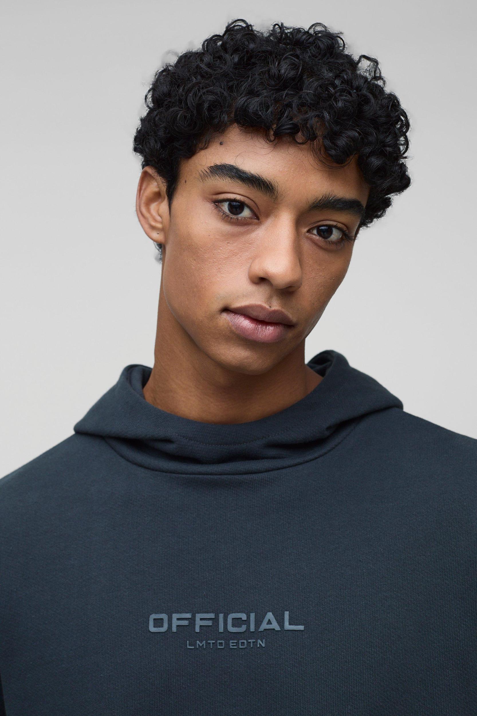 Oversized Boxy Funnel Neck Hoodie | boohooMAN USA Product Image