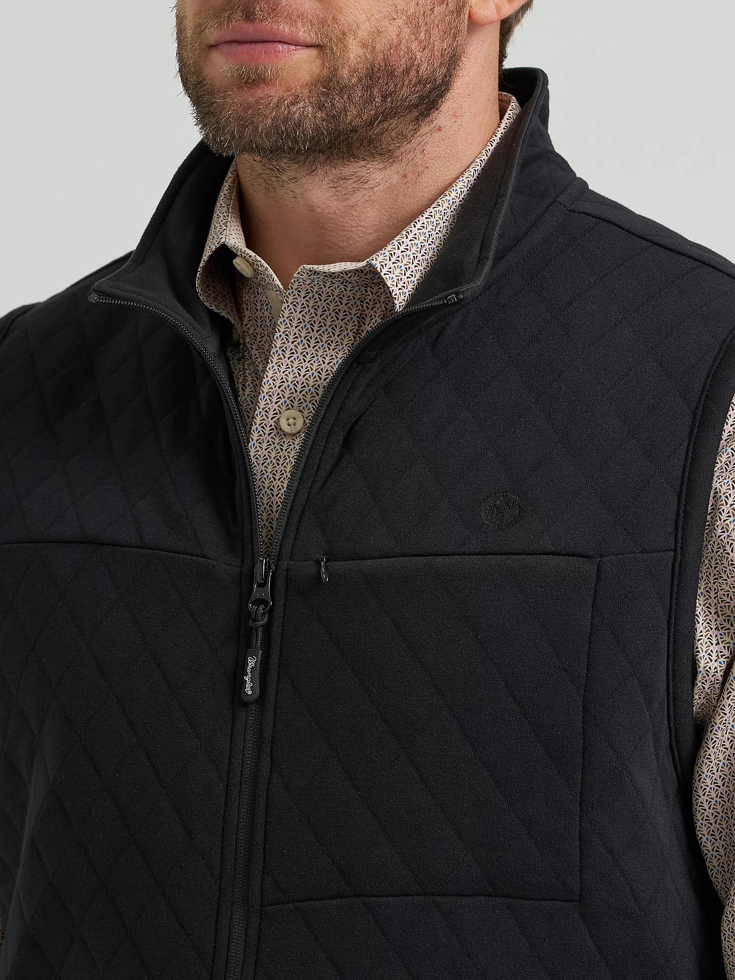 Men's George Strait Zip Front Solid Knit Vest in Tan Product Image