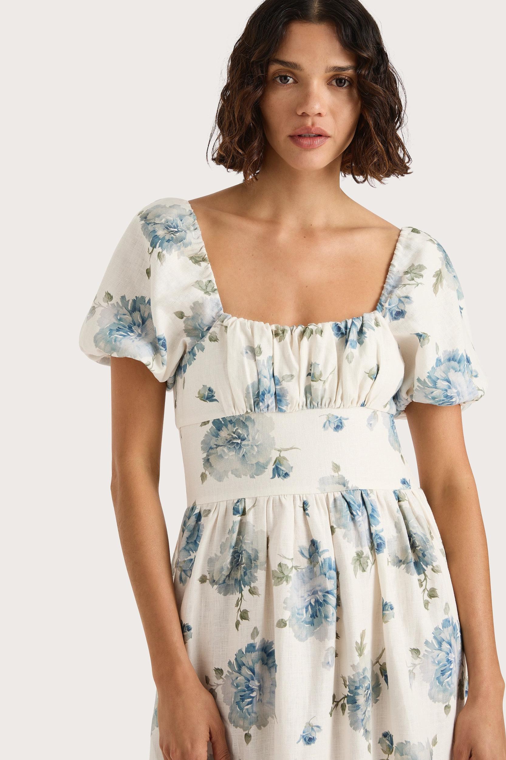 Blair Mini Dress Cecile Floral Pale Blue - Final Sale Product Image