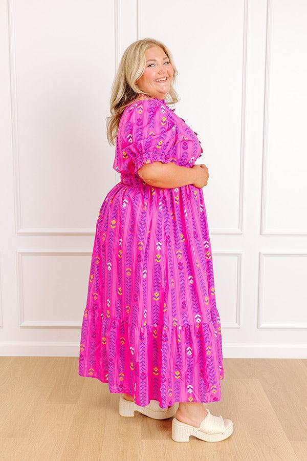 Sunday Chic Floral Midi Dress Curves Product Image