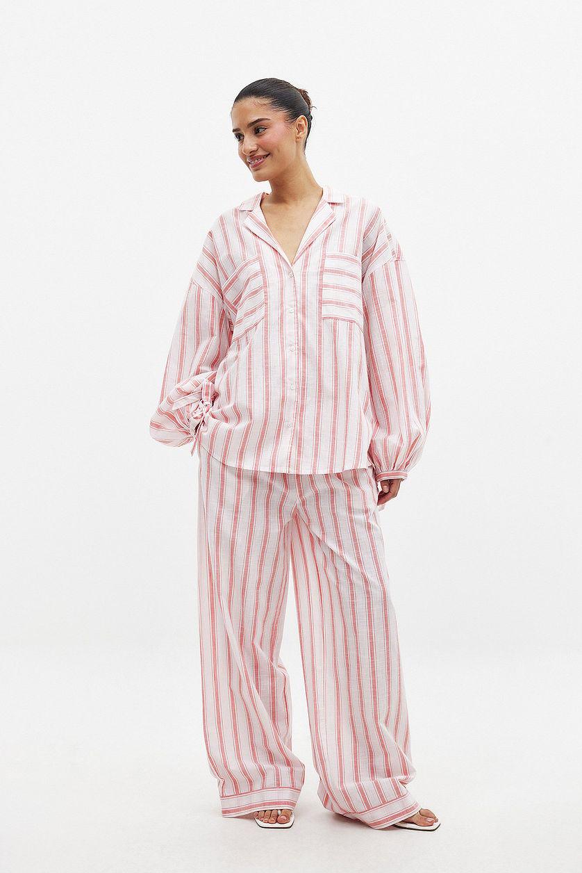 Cotton Front Pocket Tie Sleeve Shirt Product Image