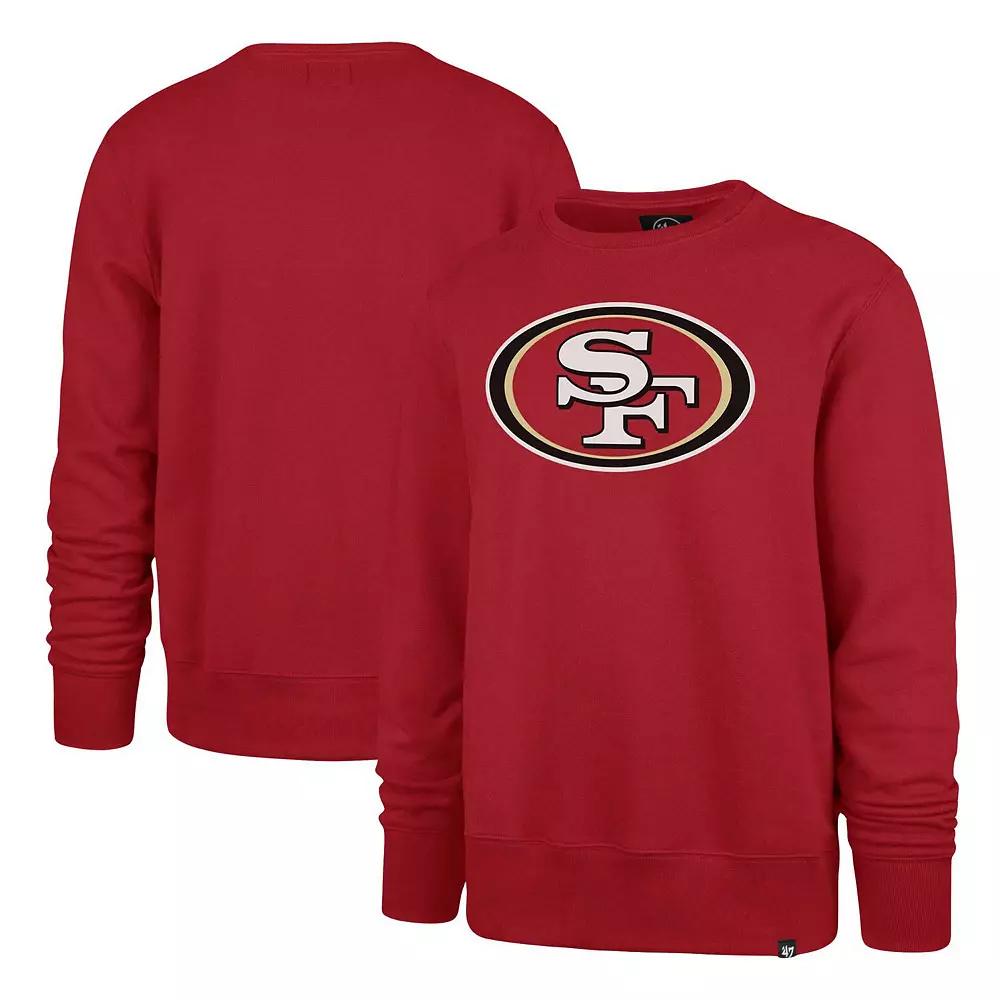 Men's '47 Scarlet San Francisco 49ers Imprint Headline Pullover Sweatshirt,  Product Image