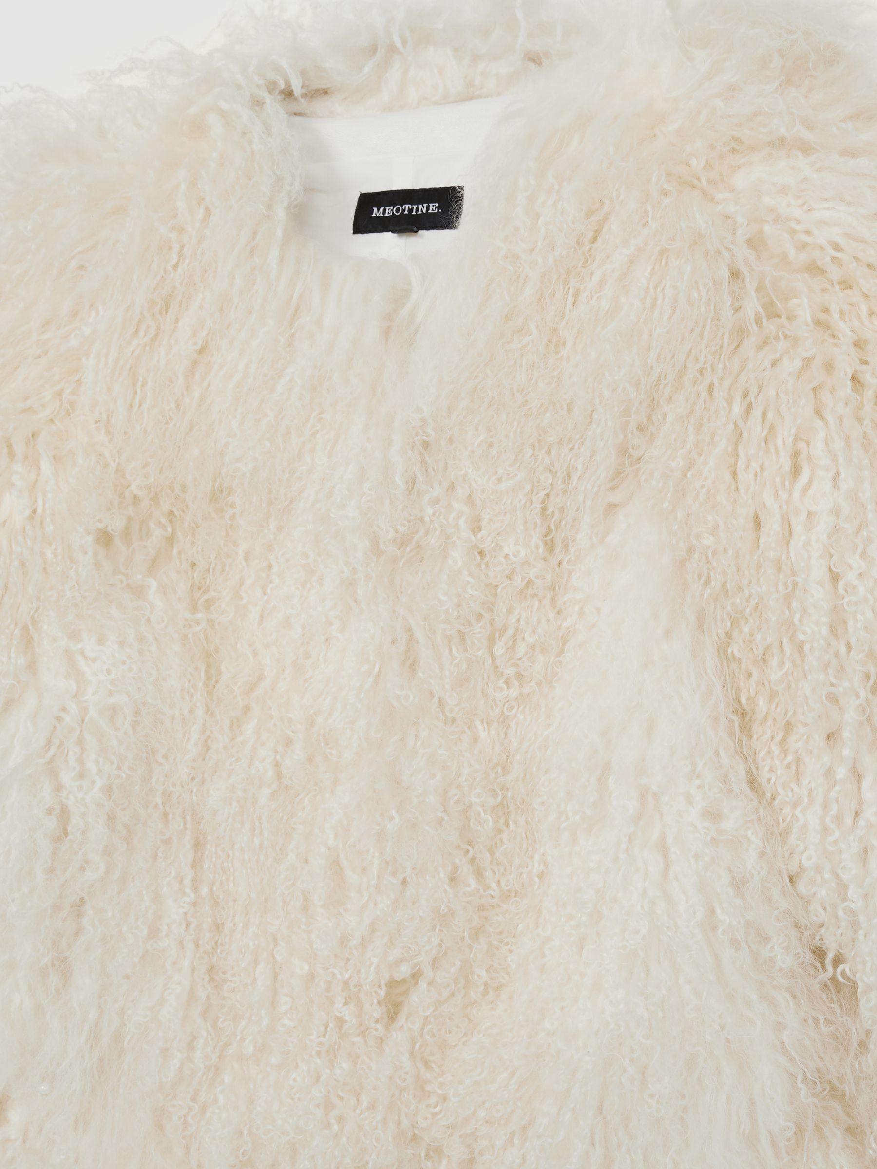 Meotine Shearling Jacket in Cream Product Image