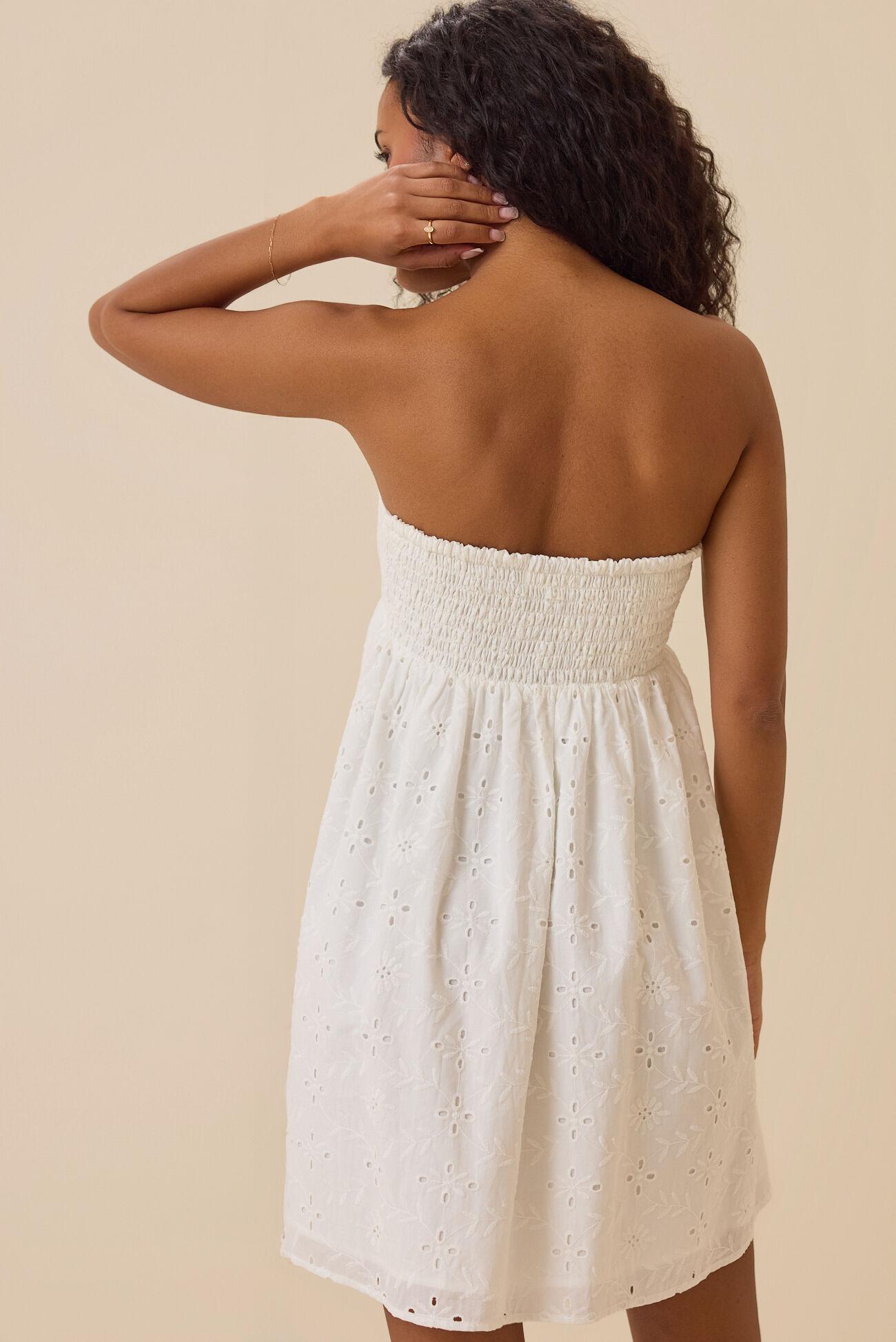 Paige Strapless Eyelet Mini Dress Product Image
