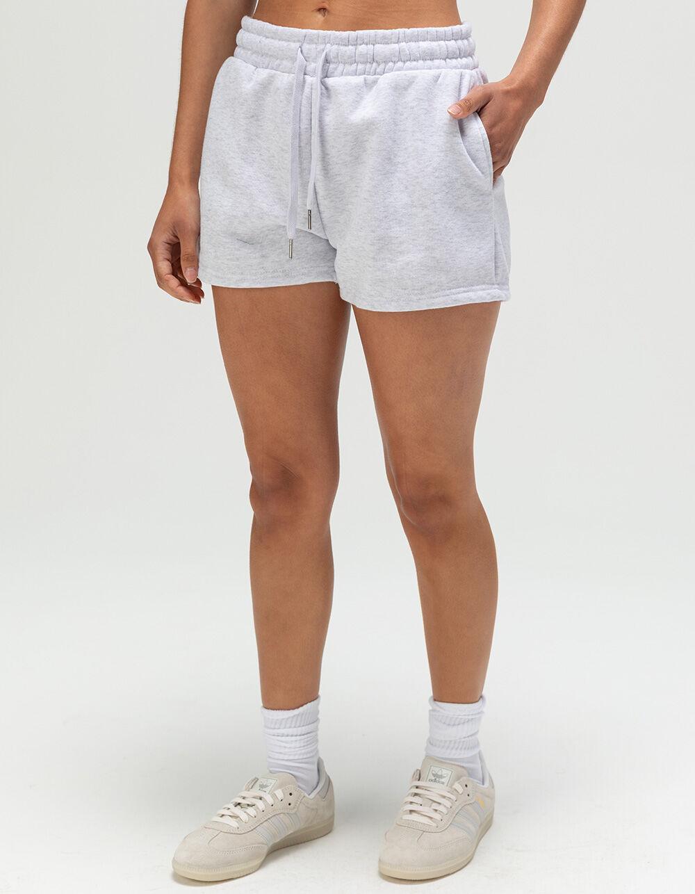 FULL TILT Womens Fleece Shorts - HEATHER GRAY Product Image