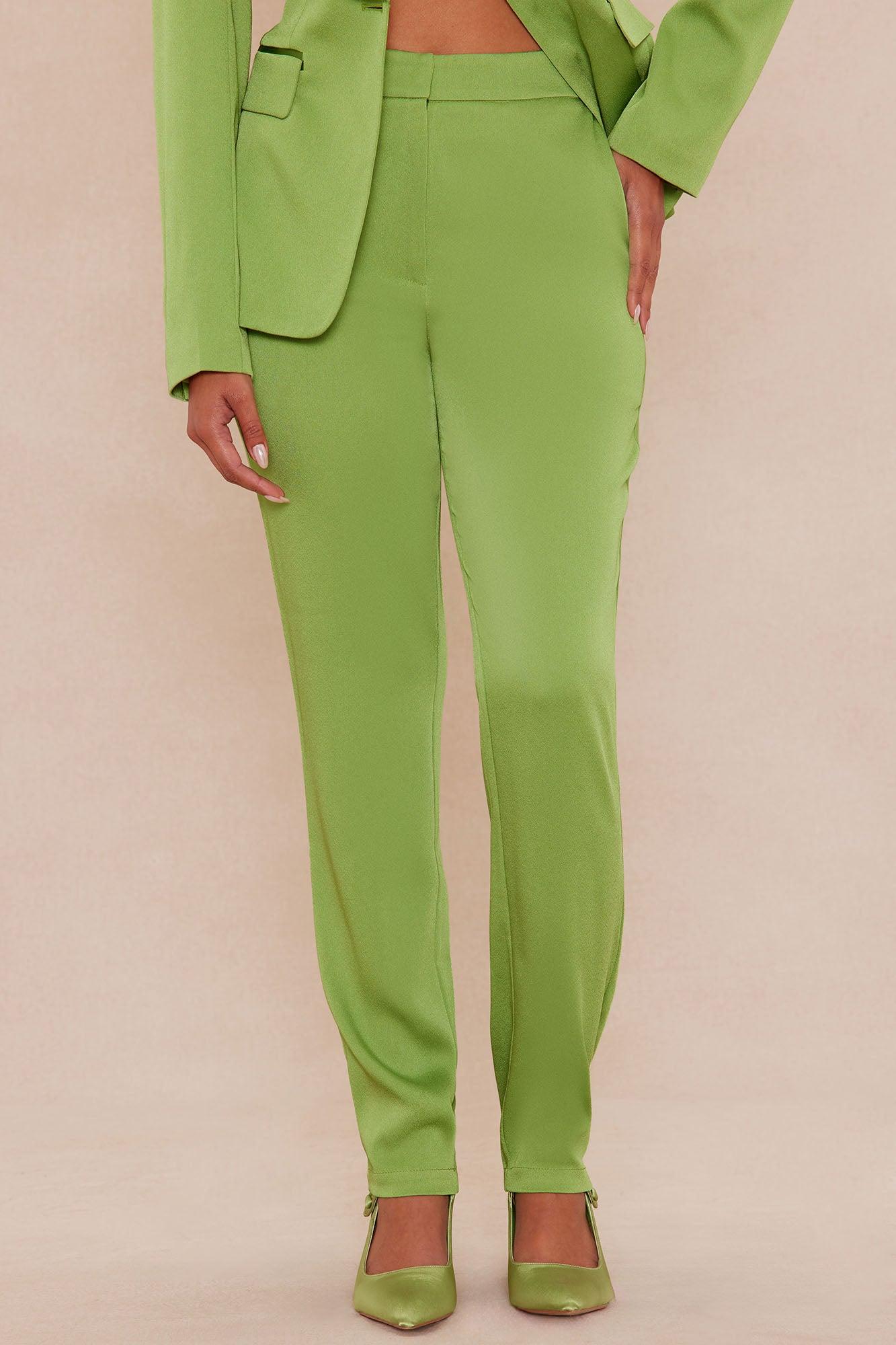 Making Headlines Satin Suit Set - Green Product Image