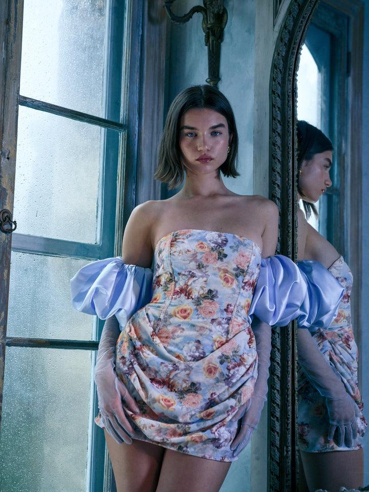 Delphine Mini Dress — Blue Product Image