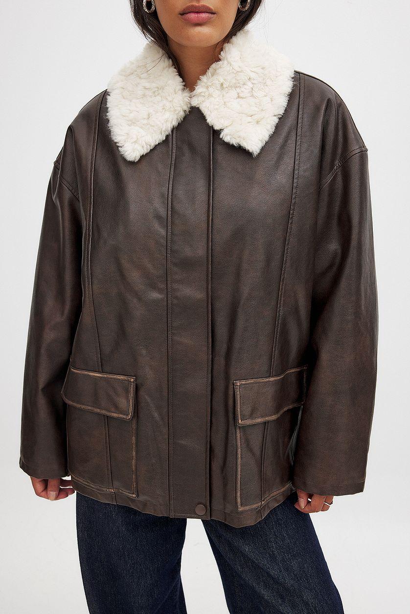 Washed Out Pu Bonded Jacket Product Image