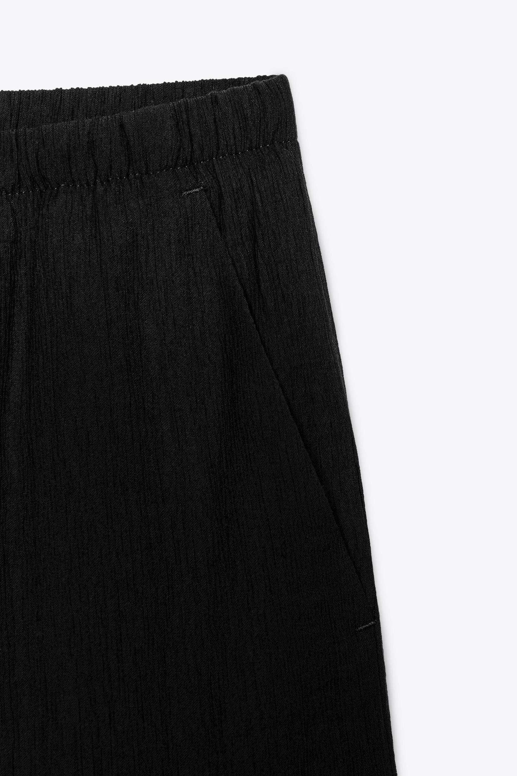 ELASTIC WAIST WIDE LEG PANTS Product Image