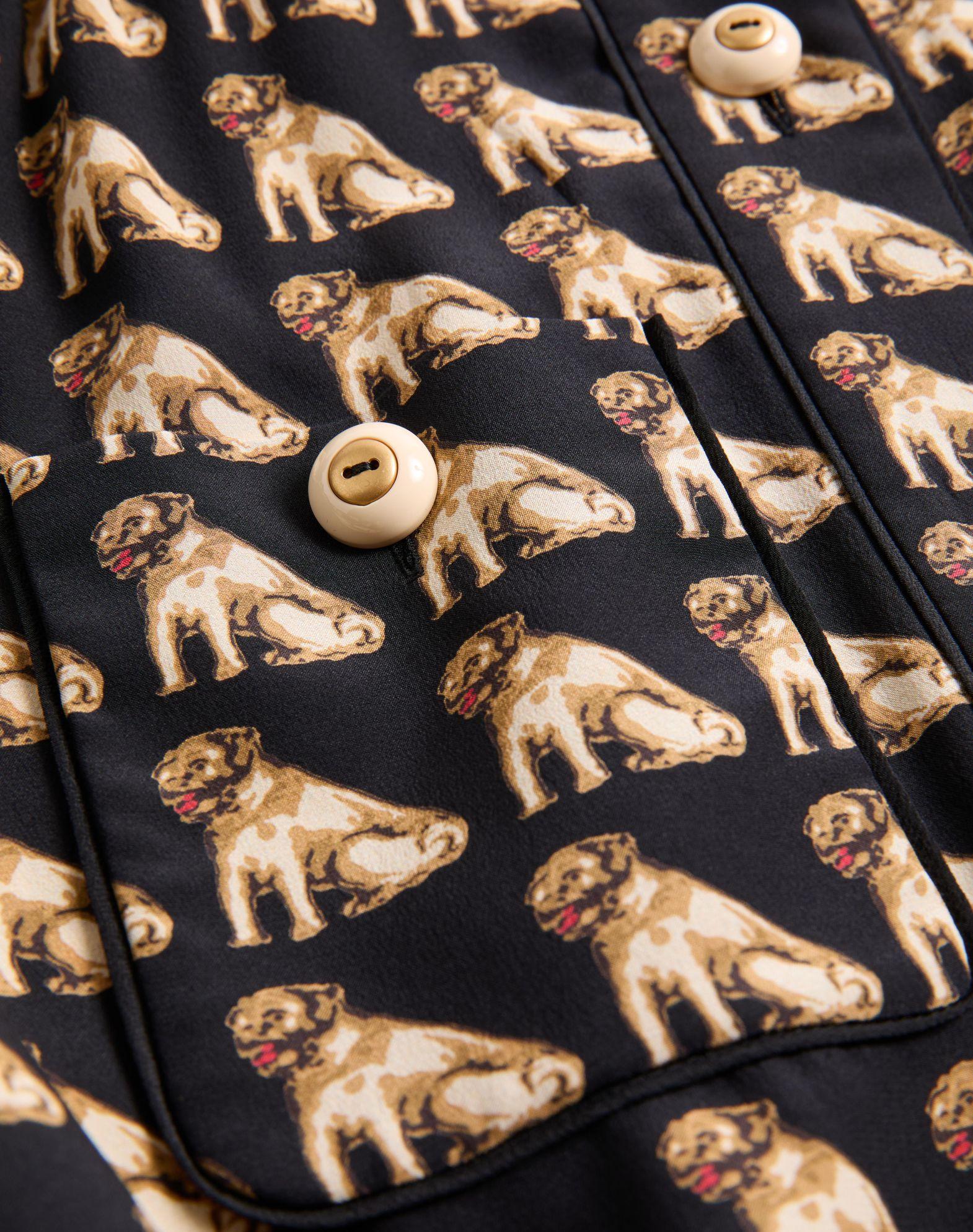 Crepe De Chine Midi Dress With Petit Charles Print Product Image