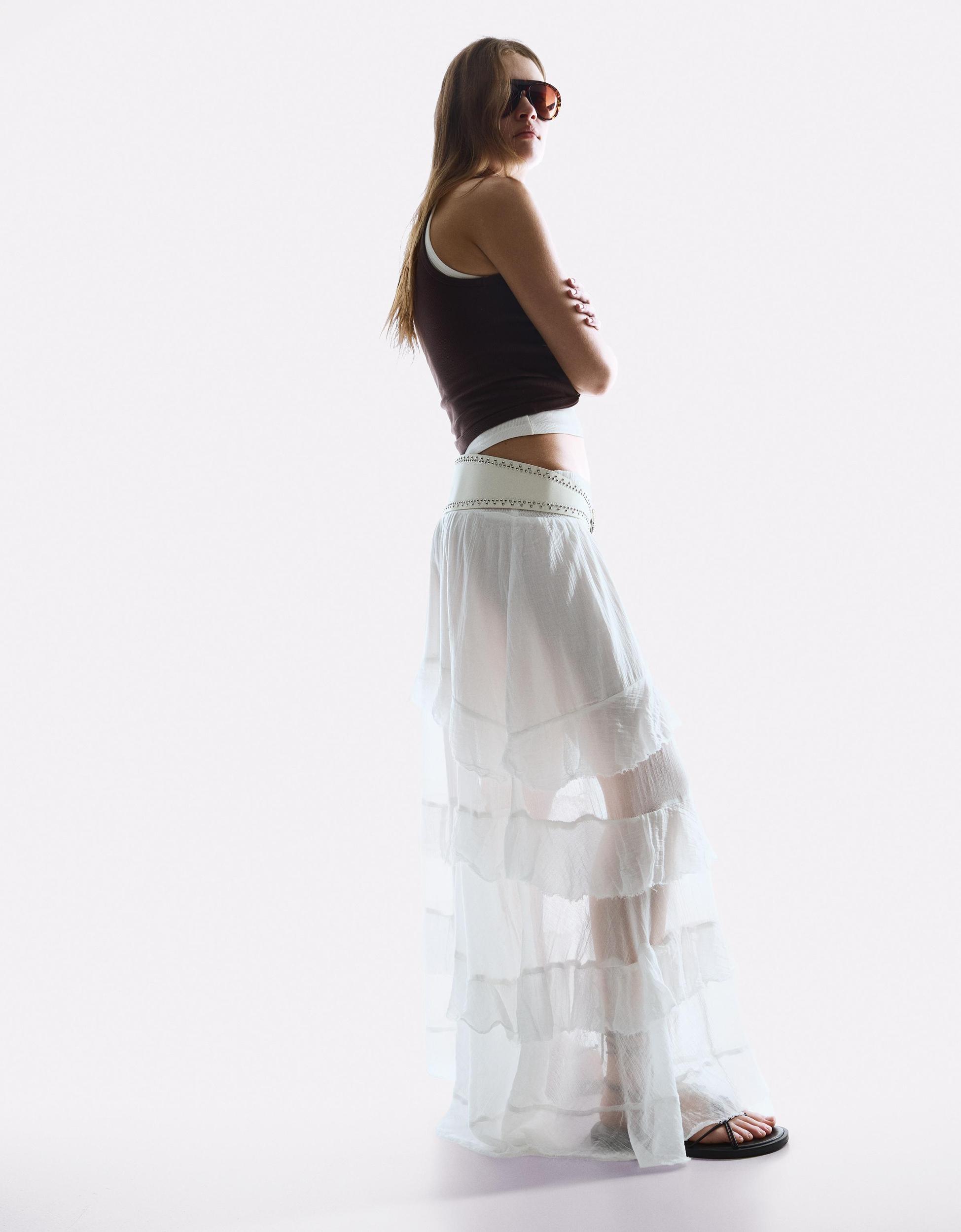 Maxi skirt with ruffles Product Image