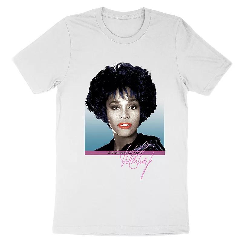 Men's Whitney Houston Tee, Size: XXL, White Product Image