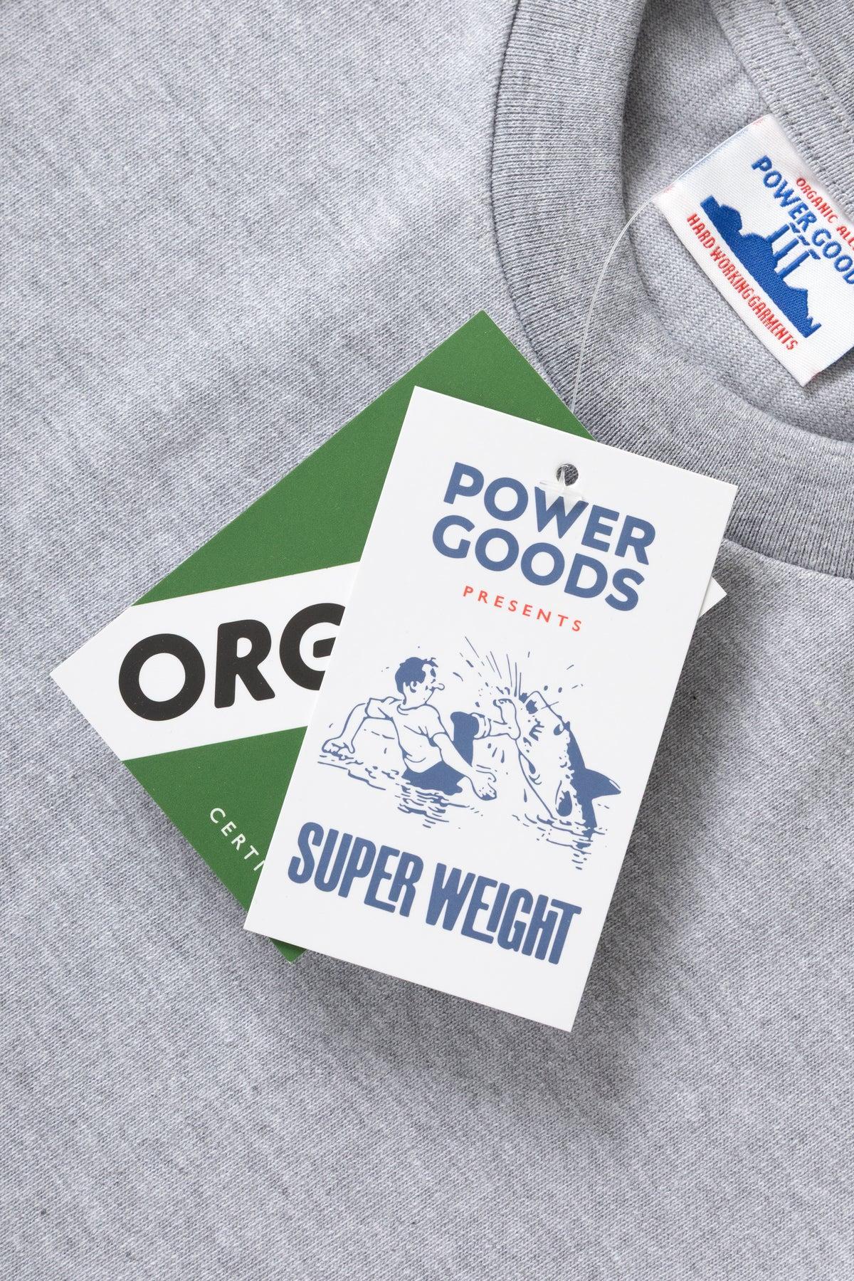 Power Goods - Super Weight T-Shirt - Heather Grey Product Image