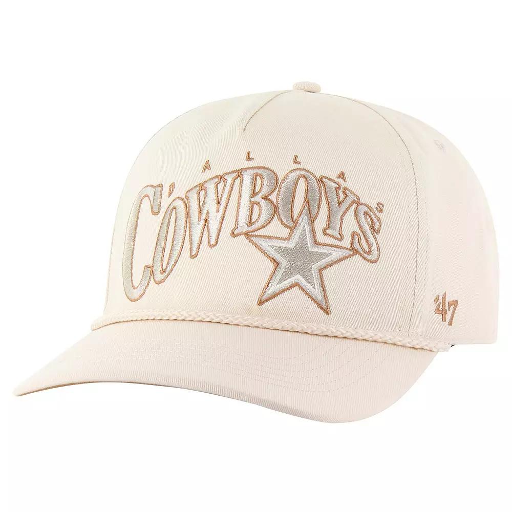 Men's '47 Natural Dallas Cowboys Wave Rope Hitch Adjustable Hat, Beige Product Image