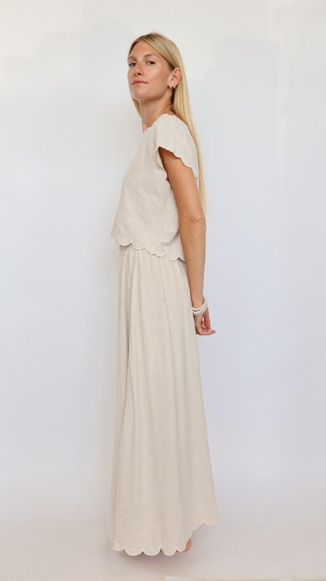 Scalloped Edge Maxi Skirt Product Image