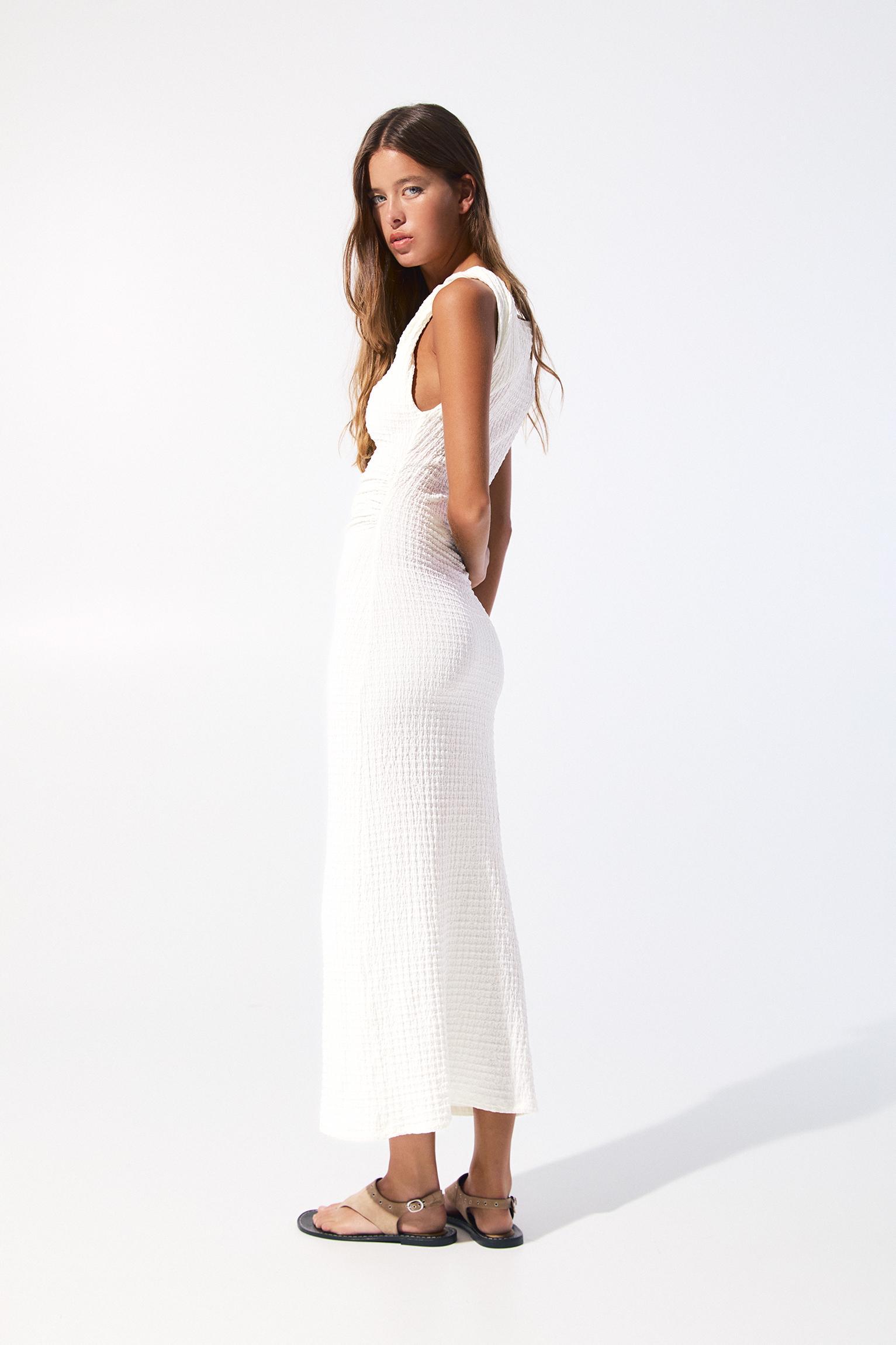Creased-design midi dress Product Image