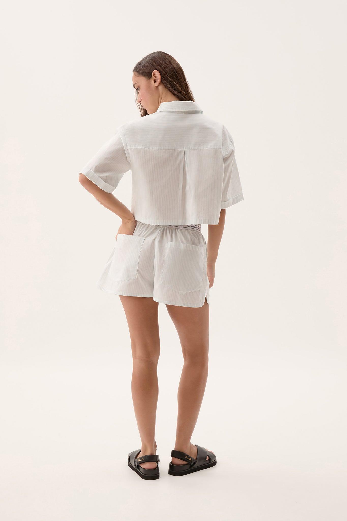 Cropped Striped Shirt 446 Product Image