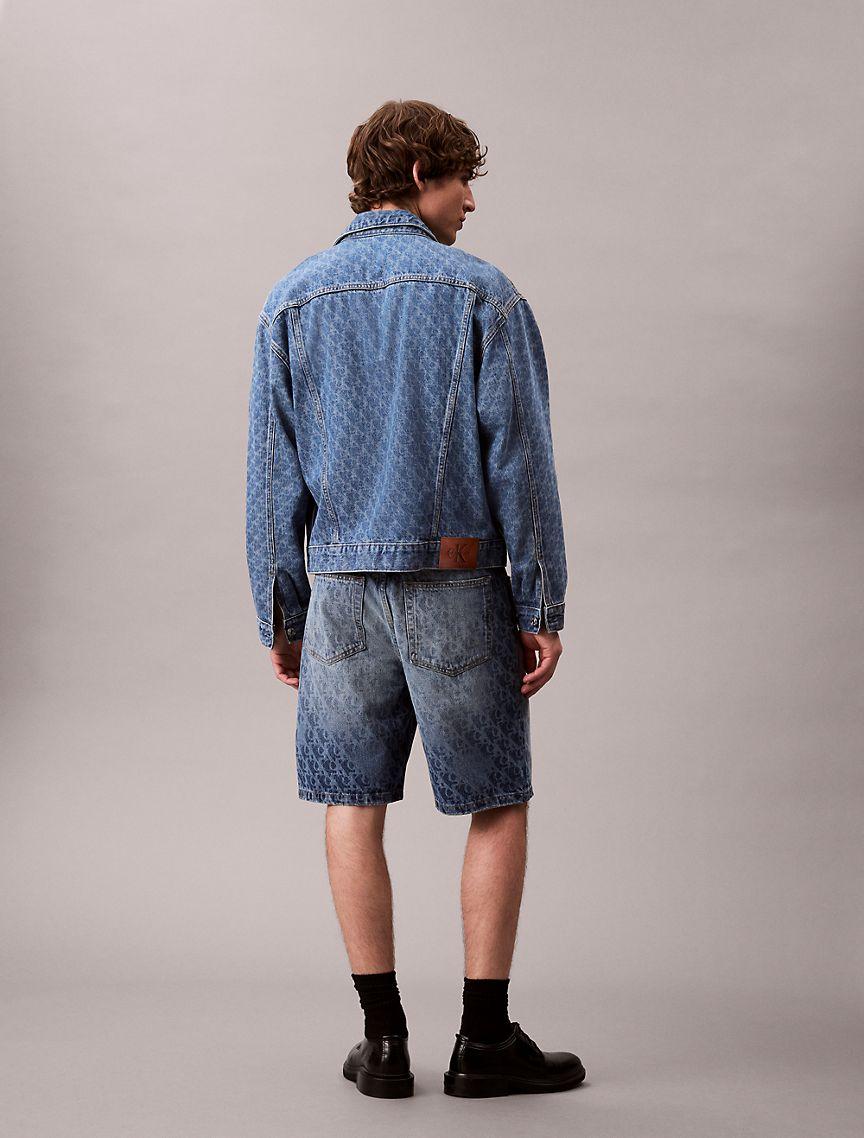 Allover Monogram 90s Denim Shorts  Product Image