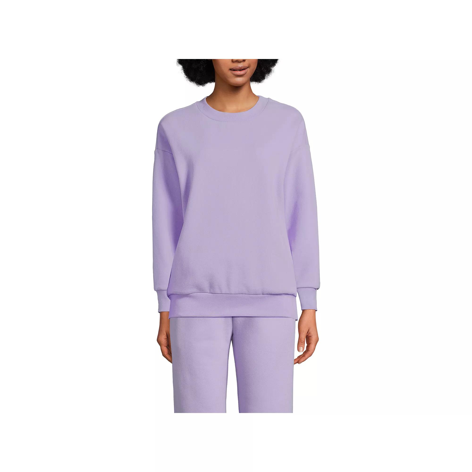 Women's Lands' End Modern Fit Crewneck Sweatshirt,  Product Image