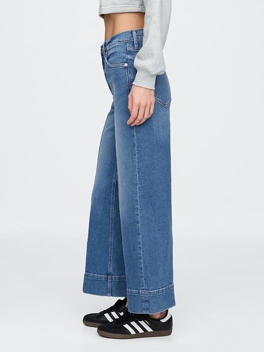 High Rise Stride Wide-Leg Ankle Jeans Product Image
