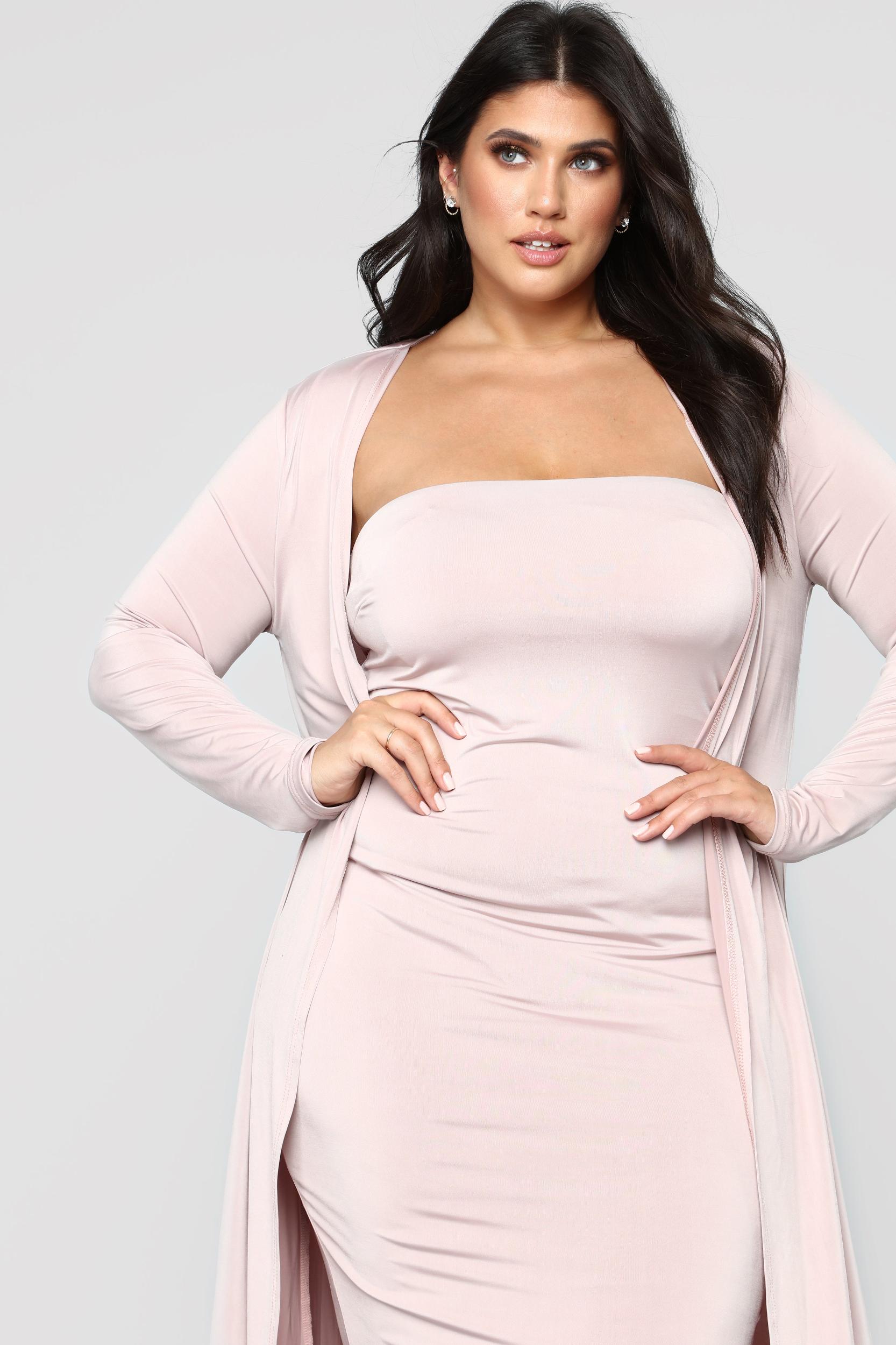 Still Fallin' For Him Dress Set - Mauve Product Image