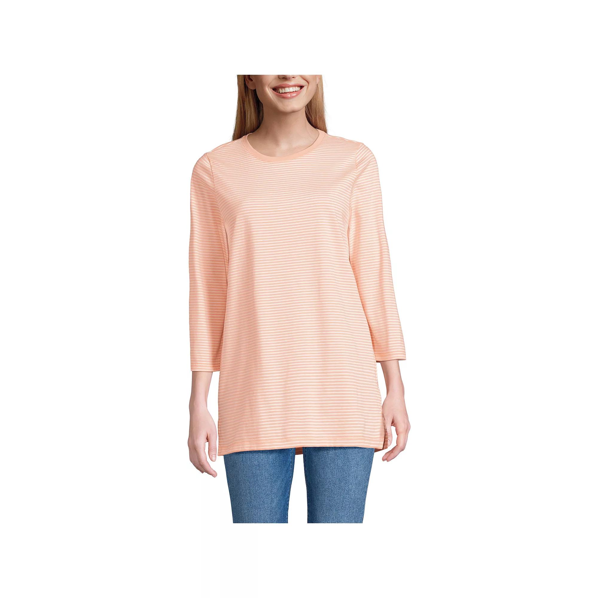 Women's Lands' End Supima Cotton Crewneck Tunic,  Product Image