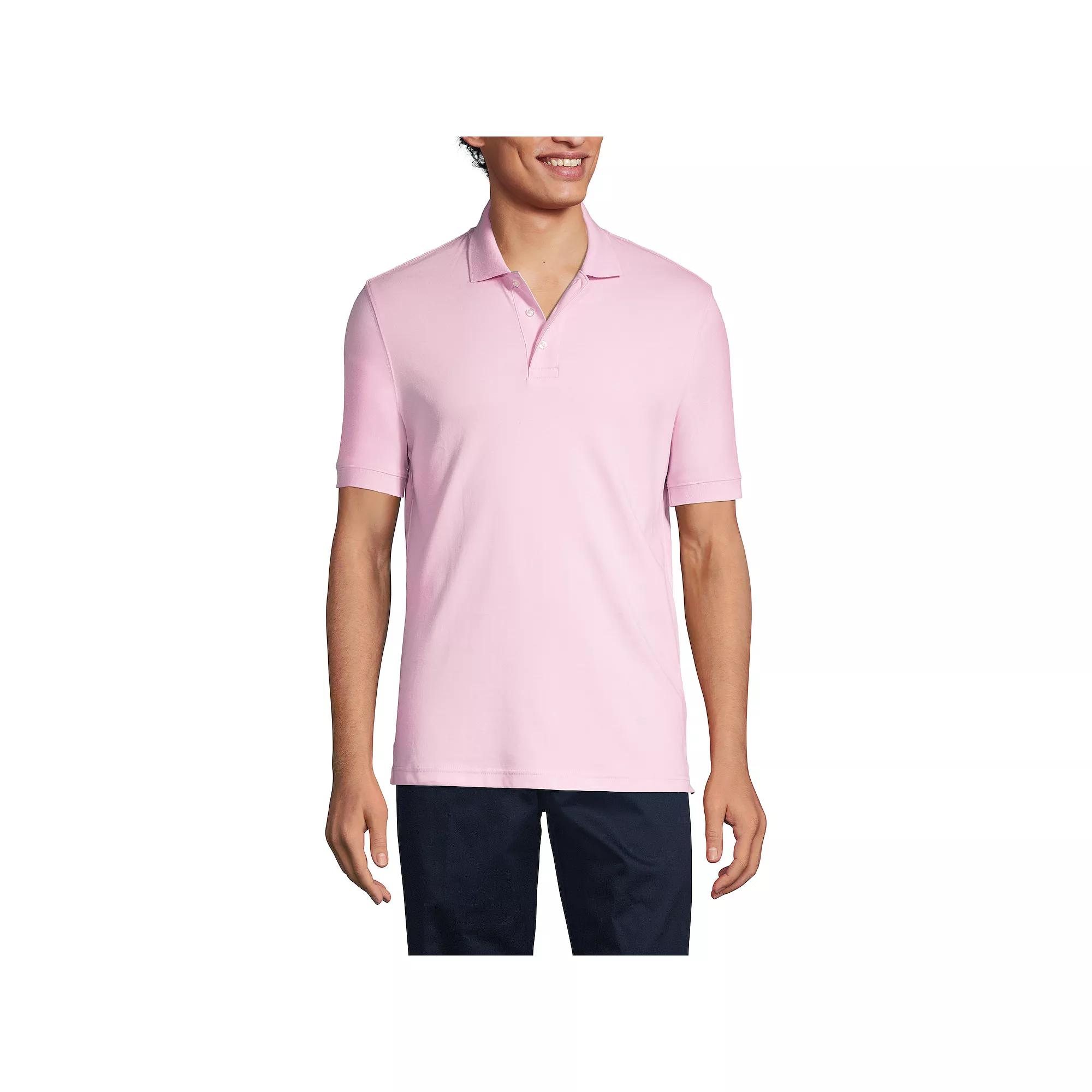 Men's Lands' End Short Sleeve Interlock Polo Shirt,  Product Image