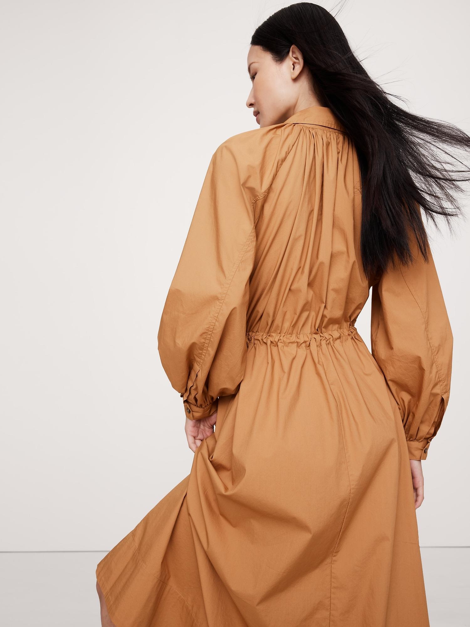 Cotton Poplin Midi Shirtdress Product Image