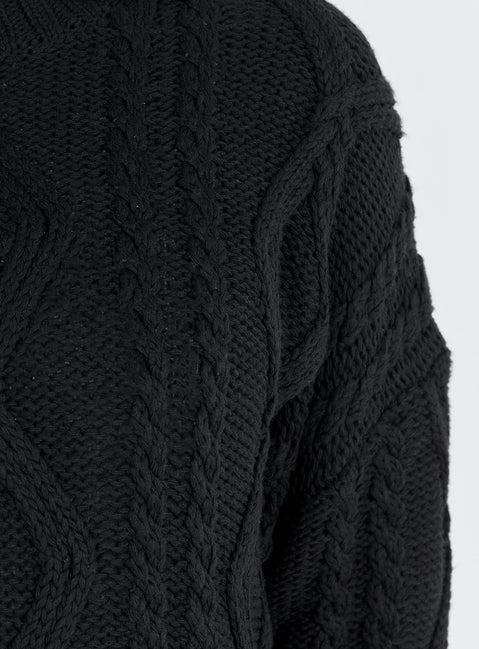 Anaya Oversized Sweater Black Product Image