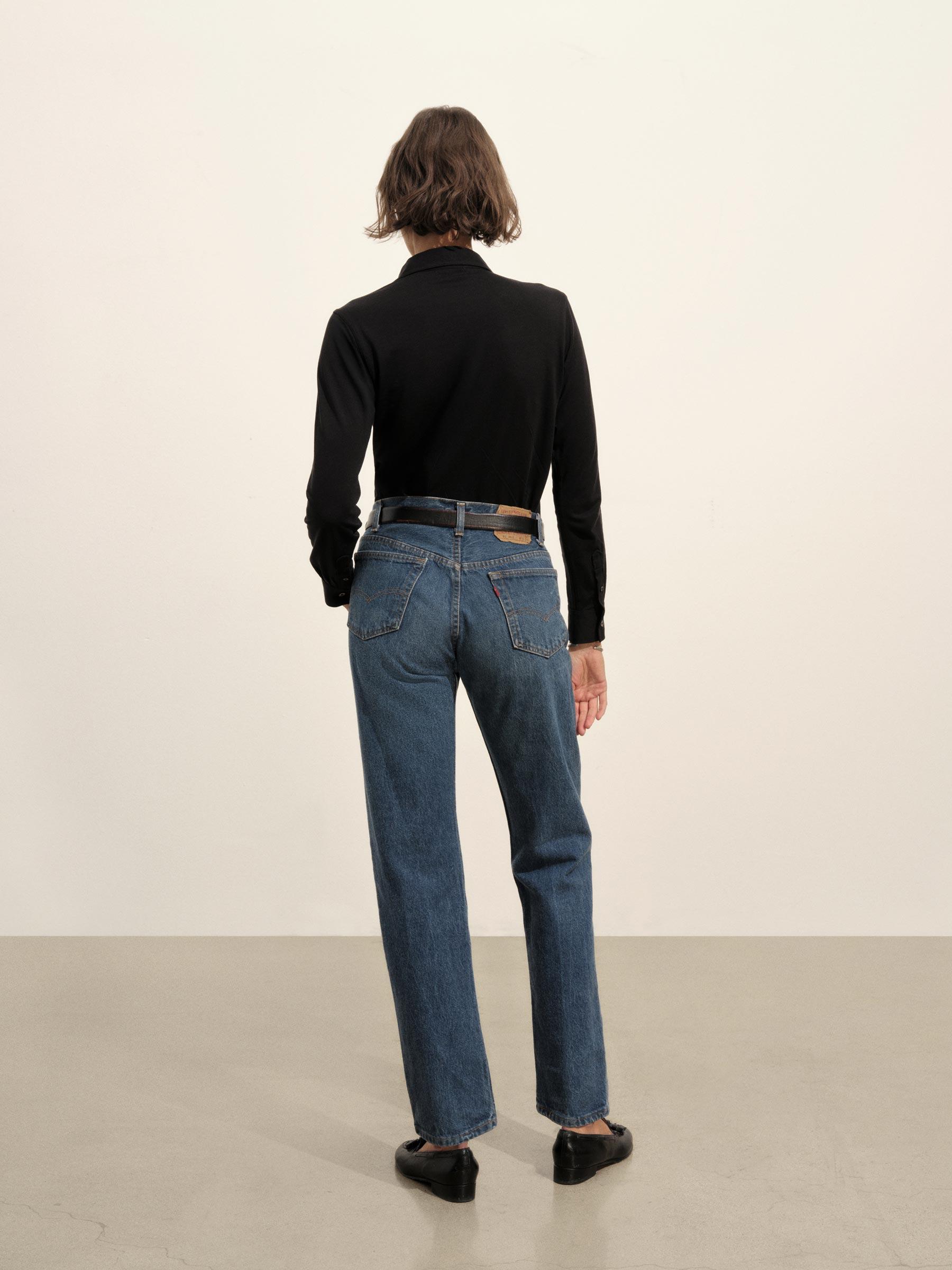 Black Fluid Jersey Bungalow Shirt Product Image