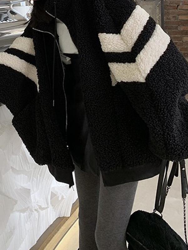 Lambswool Stripe Splice Jacket Product Image