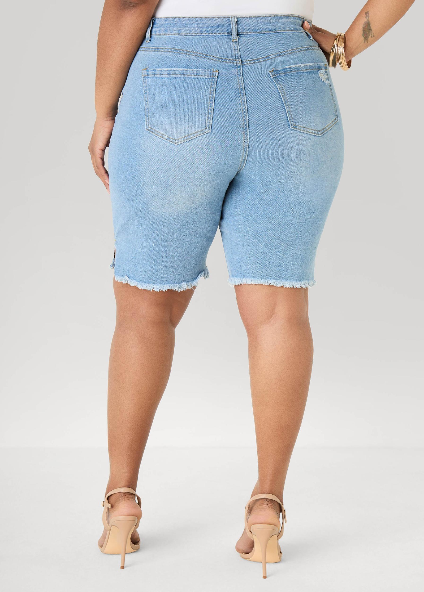 Distressed Denim Shorts Product Image