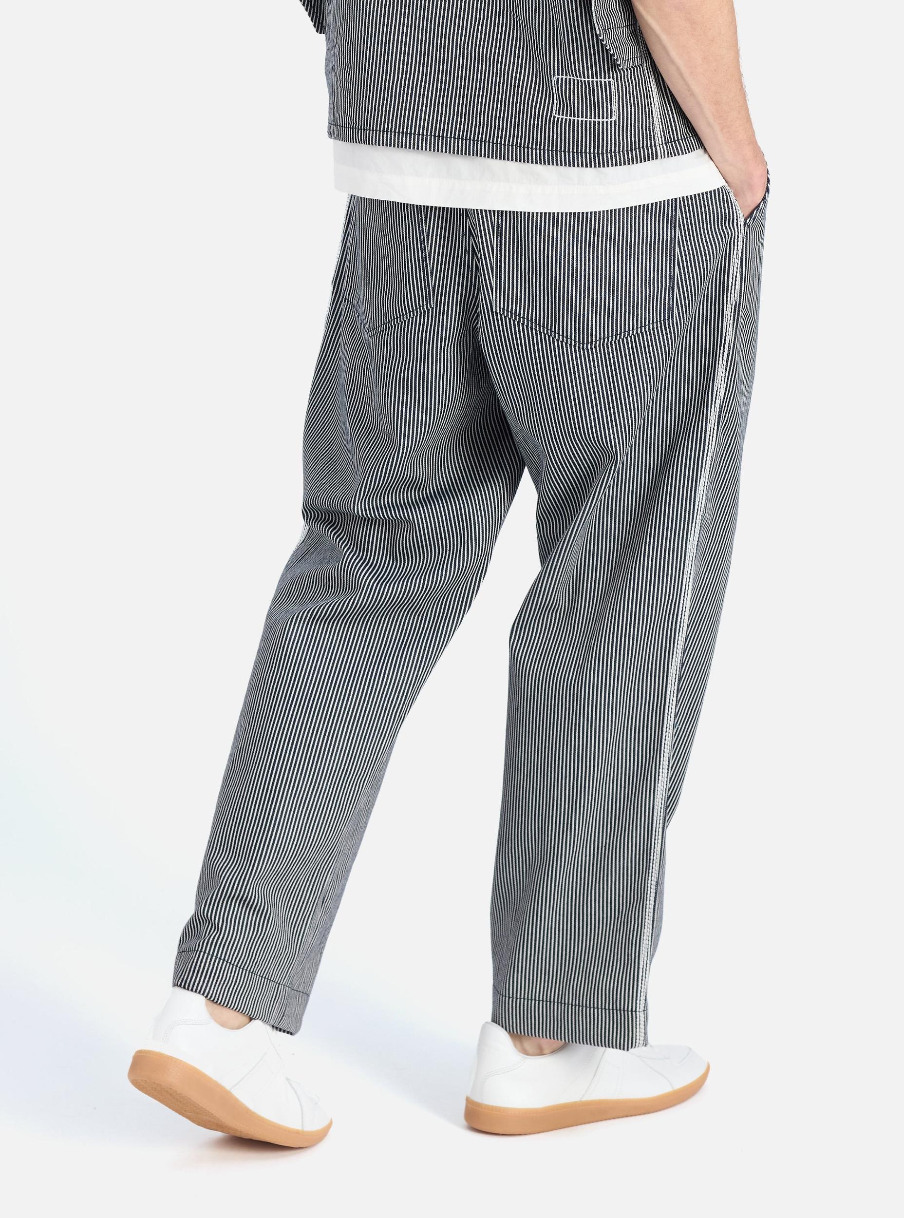 Universal Works Duke Pant in Indigo Hickory Stripe Denim Product Image