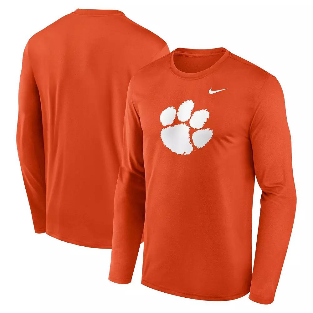 Men's Nike Orange Clemson Tigers Primetime Primary Legend Long Sleeve T-Shirt,  Product Image